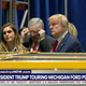 The president touring a Ford plant in Michigan without a mask on May 21, 2020.